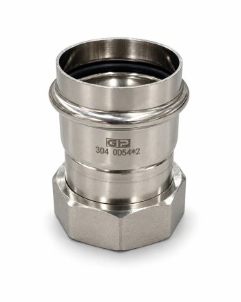 Racord semiolandez inox GP 304 V-press Ø15 × 1/2″, filet interior